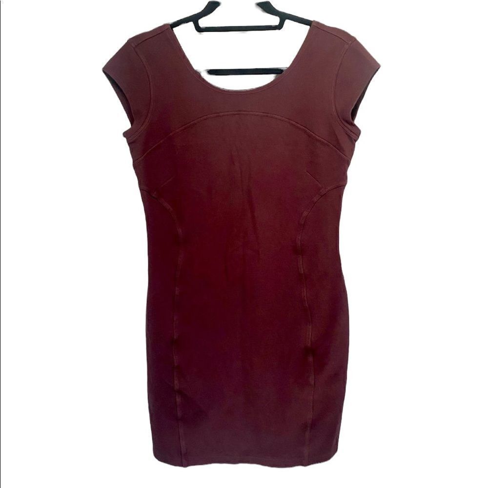 Athleta Illusion Athleisure Bodycon Ponte Knit mini dress - Picture 4 of 5